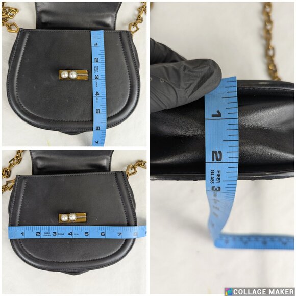 CHARLES & KEITH Horse Shoe Top Handle Bag Black Shoulder Bag - Picture 13 of 14